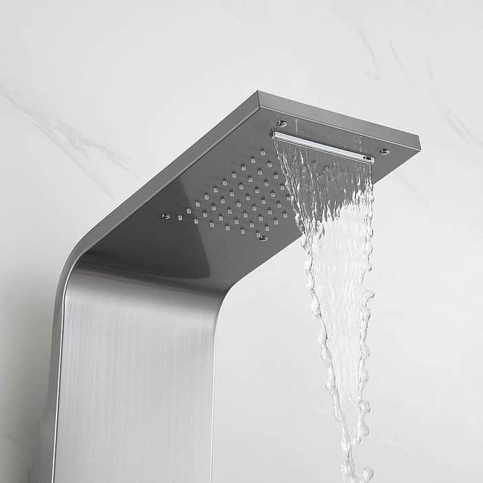 Wall mounted shower panel with fixed shower head - SL908O 15