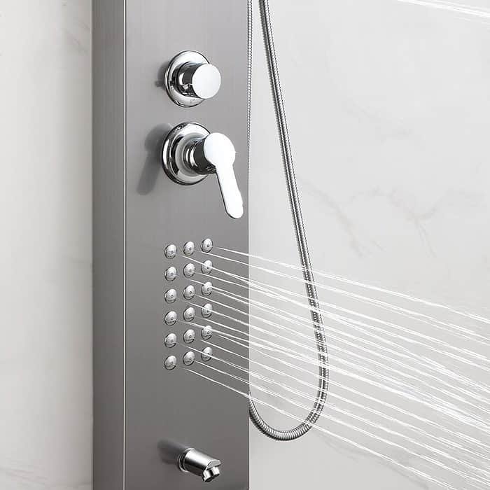 Wall mounted shower panel with fixed shower head - SL908O 15