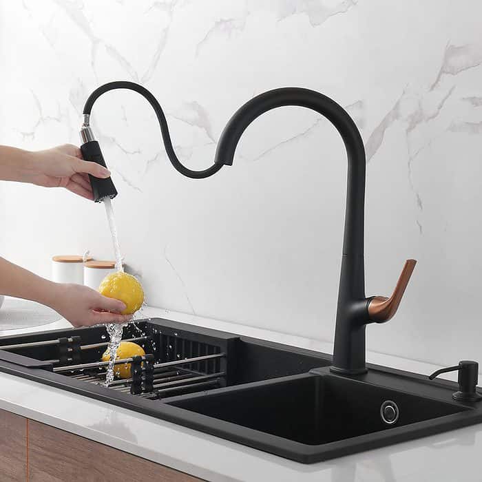 Single handle pull down kitchen faucet - K569 01 - Image 3