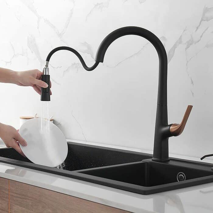 Single handle pull down kitchen faucet - K569 01 - Image 2