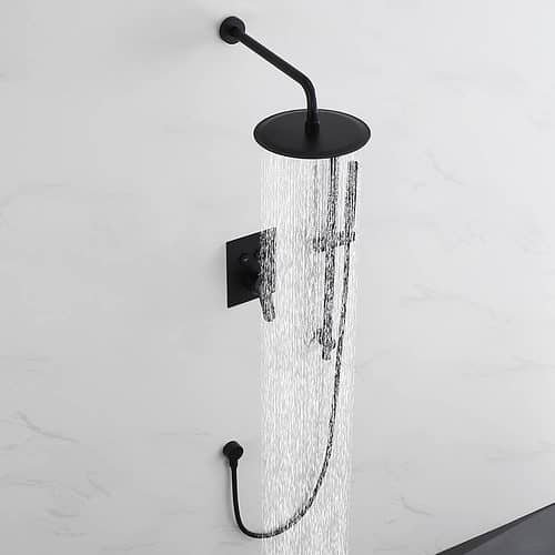 Hot and cold black concealed shower set - SO762A 23