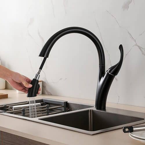 Single handle pull down kitchen faucet - K569 01