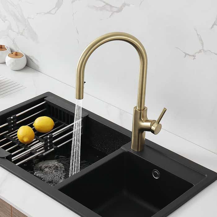 Contemporary single handle pull down kitchen faucet - K568 01 - Image 2