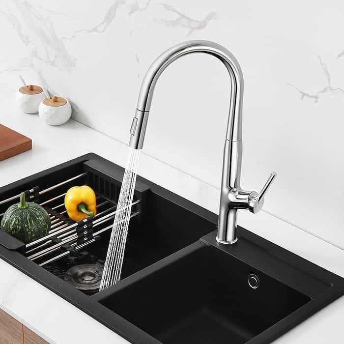 High arc single handle pull down kitchen faucet - K543 01