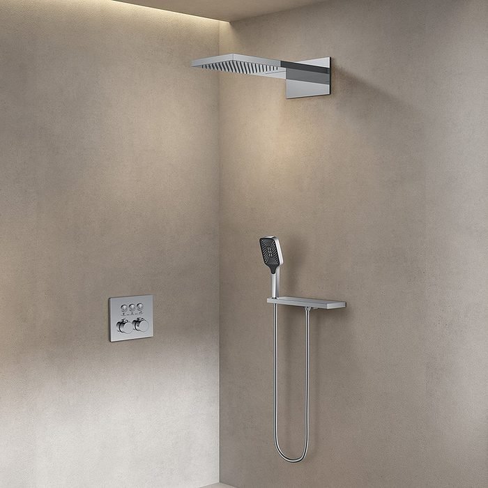 chrome concealed thermostatic shower set - SC723B 23 01 1