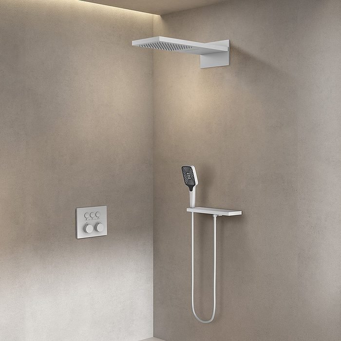 white concealed thermostatic shower set - SC723B 23 49 1