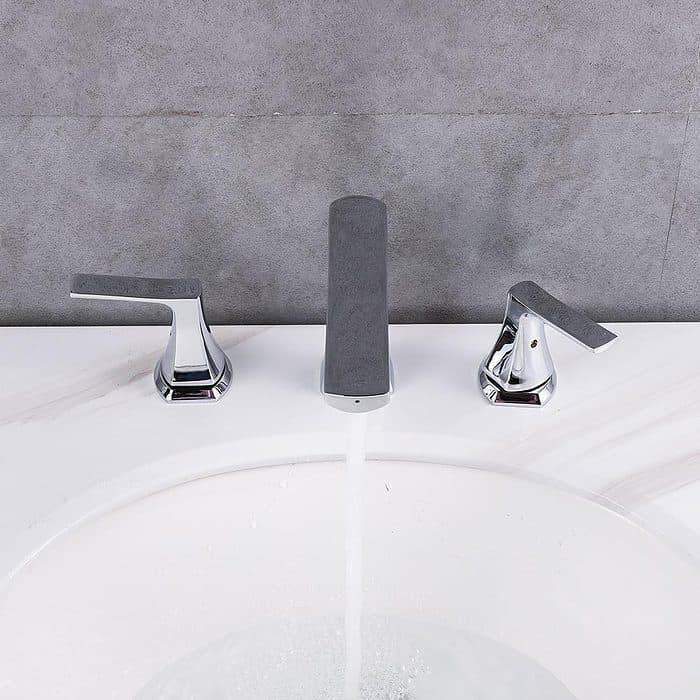 Chrome widespread bathroom sink faucet - B551 04 01 1 -5