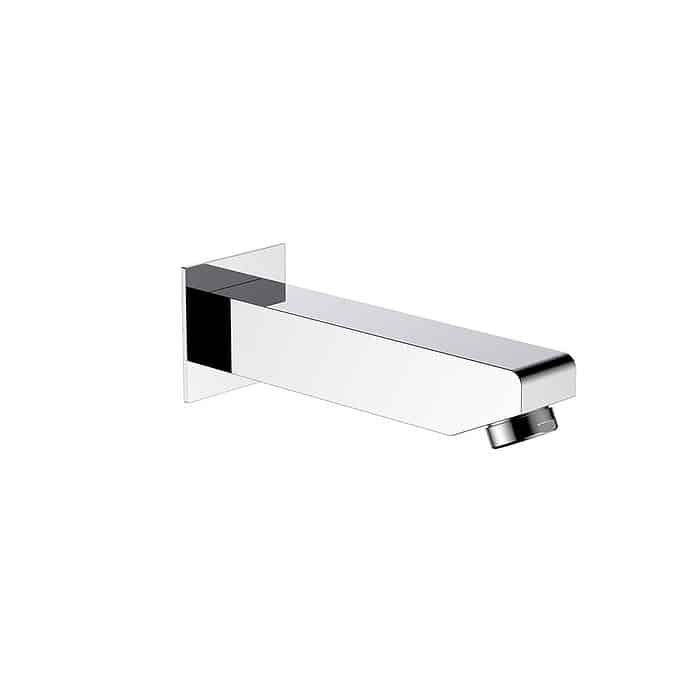 Square chrome tub spout without diverter - C110 02