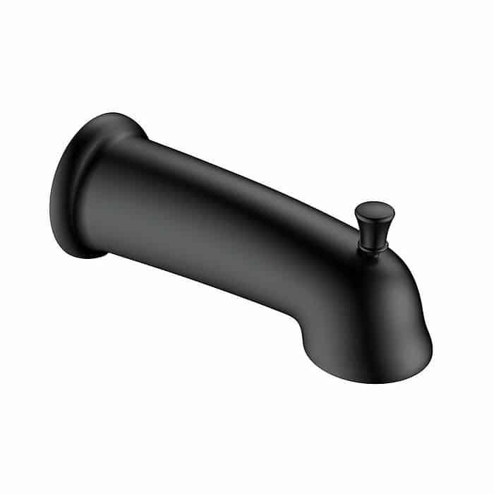 Matte black roman tub spout with diverter - C122 02