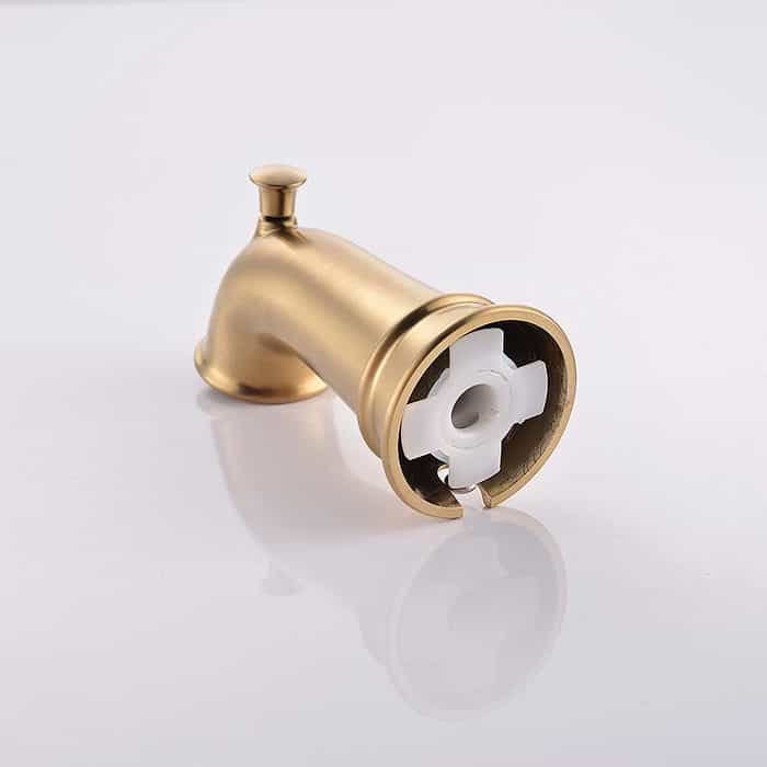 Brushed gold wall mounted tub spout with diverter -deatil-2- C129 01