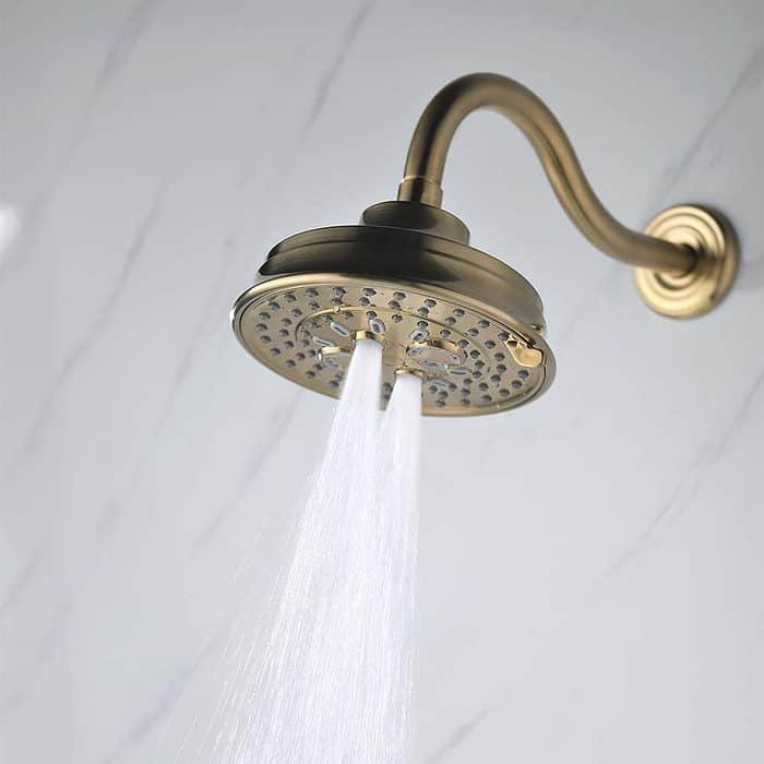 Brushed gold multi function shower head -massage spray- H299 02