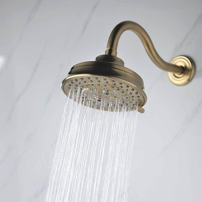 Brushed gold multi function shower head -rain- H299 02