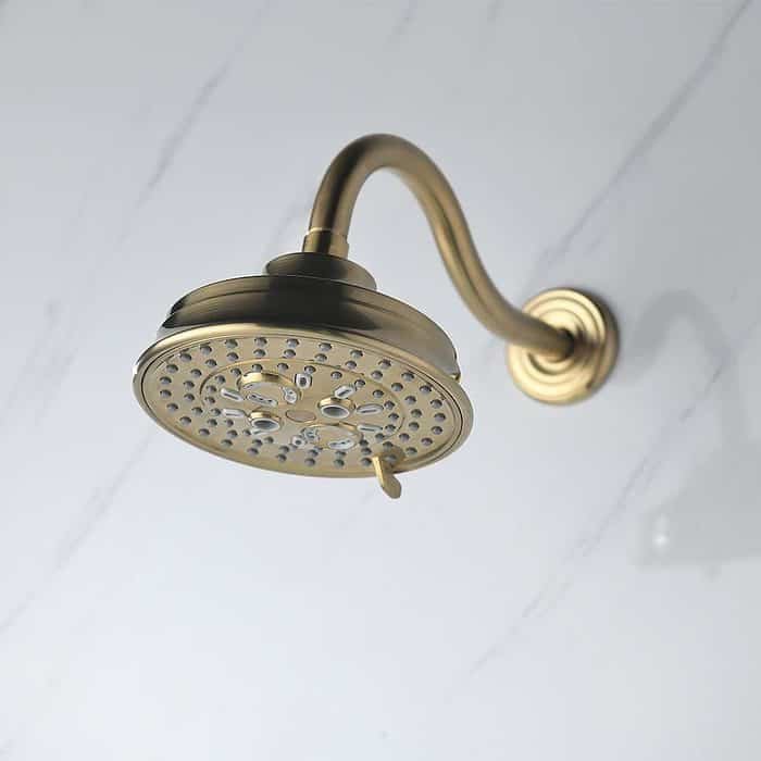 Brushed gold multi function shower head - H299 02