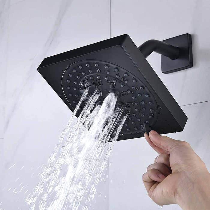 7 function square rainfall shower head -shampoo rinsing spray with massage- H300 01