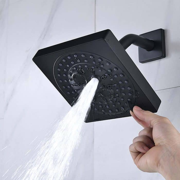 7 function square rainfall shower head -massage spray-- H300 01