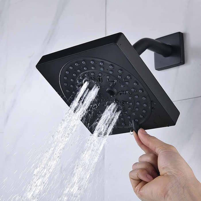 7 function square rainfall shower head -shampoo rinsing spray with massage- H300 01