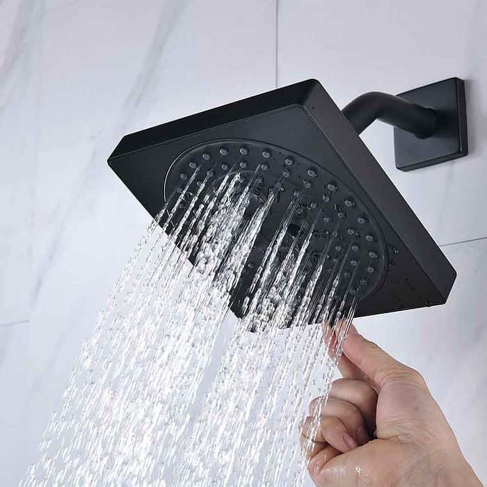 7 function square rainfall shower head -full spray with massage- H300 01