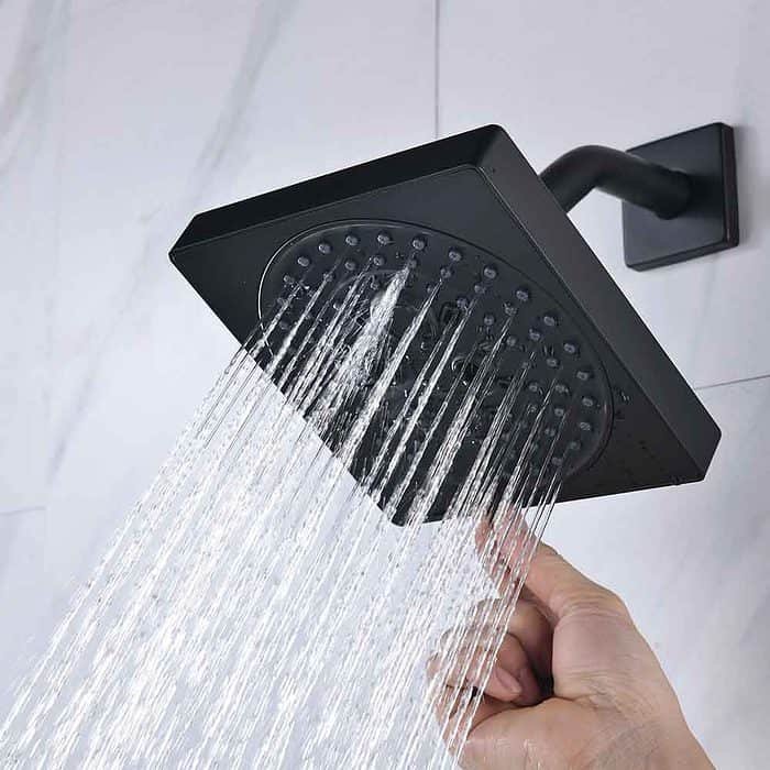 7 function square rainfall shower head -rain- H300 01