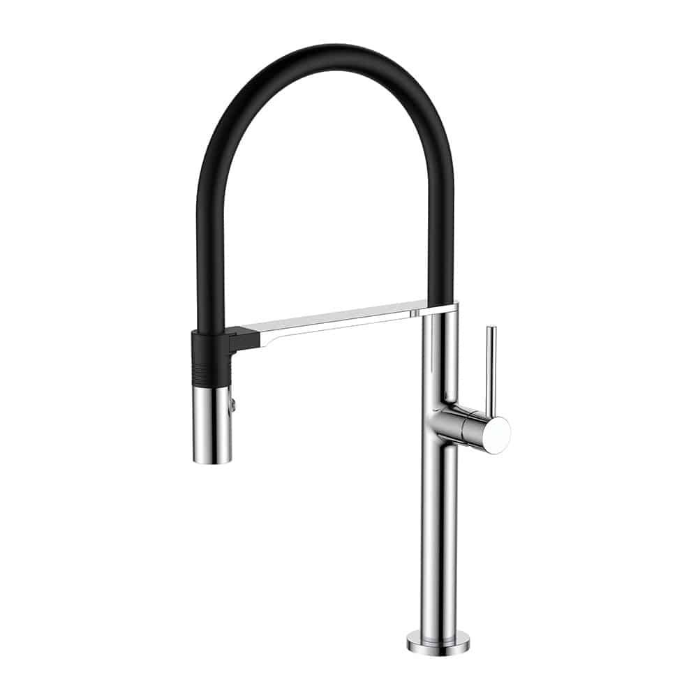 High arc pull out kitchen faucet - chrome finish - K636M 02 01 1