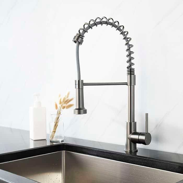 Single handle spring kitchen faucet - K102F 01