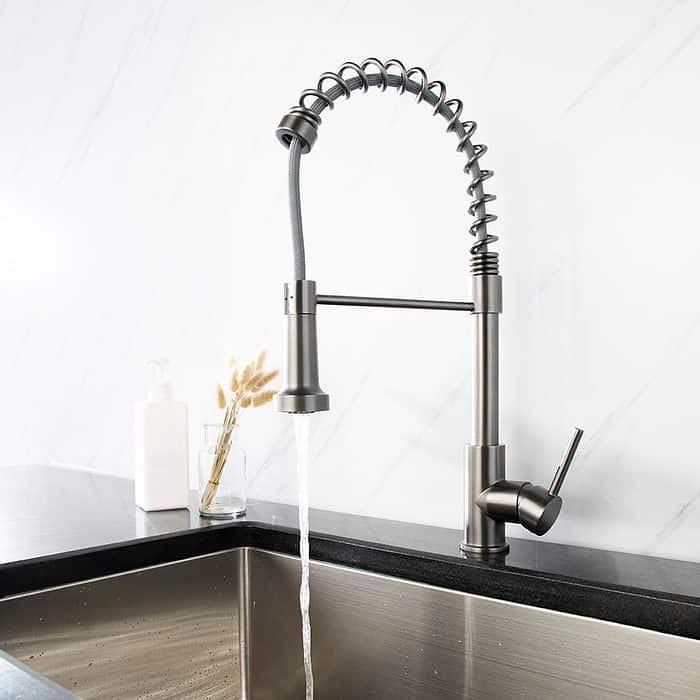 ingle handle spring kitchen faucet-K102F 01