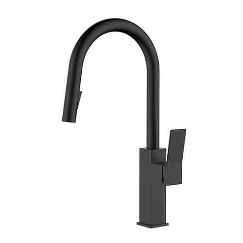 Matte black one hole pull down kitchen faucet - K165 01 31 2