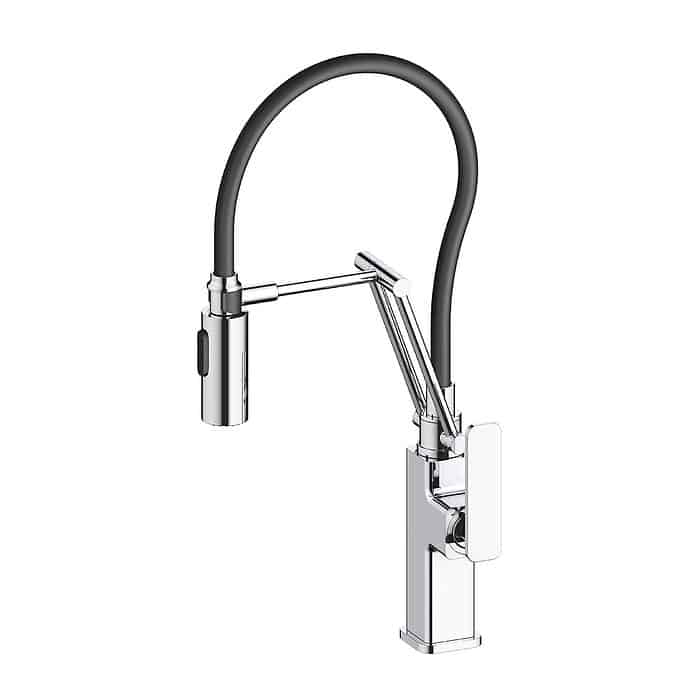 Modern articulating kitchen faucet - k680 02 01 1 - white background