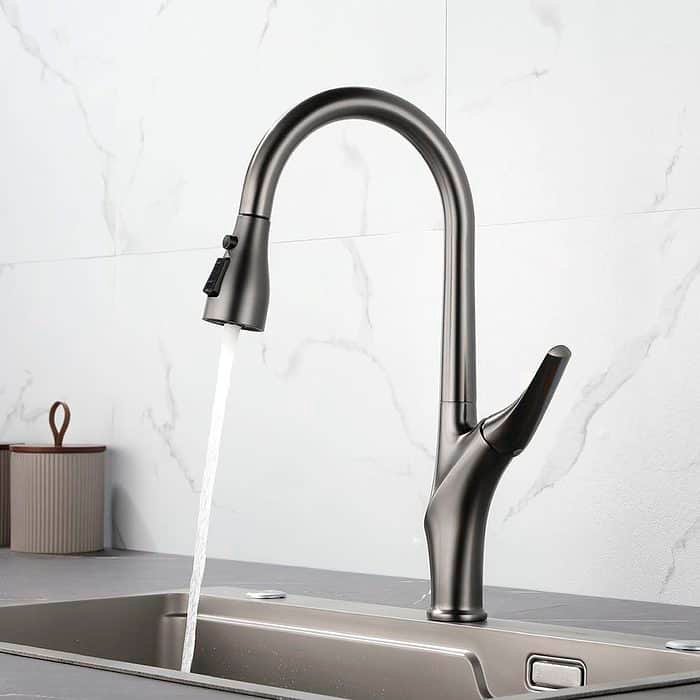 One handle pull down kitchen faucet - 3 function outlet - stream flow - K686 01 37 1 -2