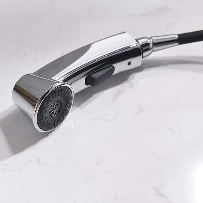 chrome one handle pull out kitchen faucet - K715 01 01 1 - 3