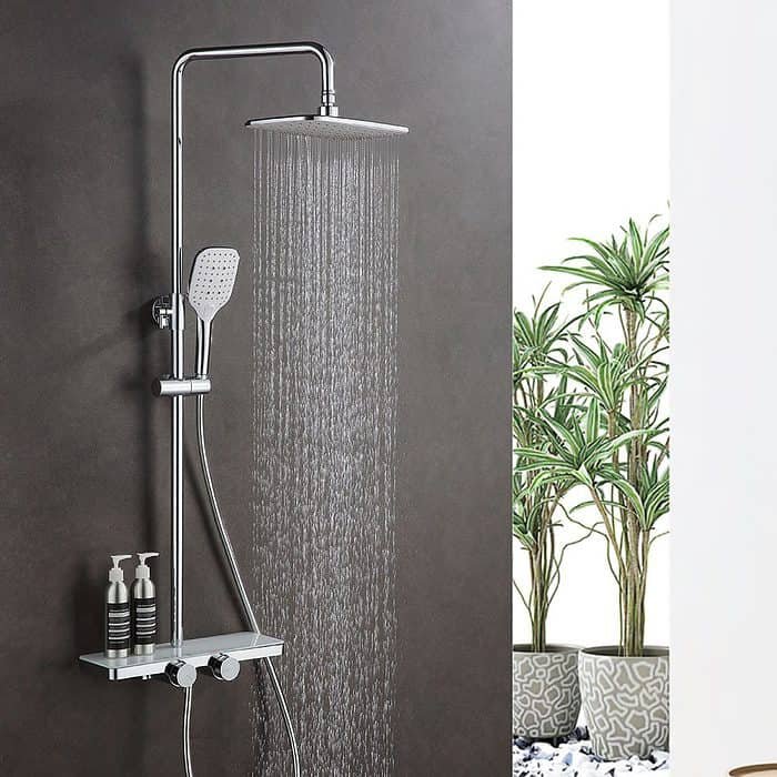 Exposed pipe shower system with tub filler - SC703 13 01 1