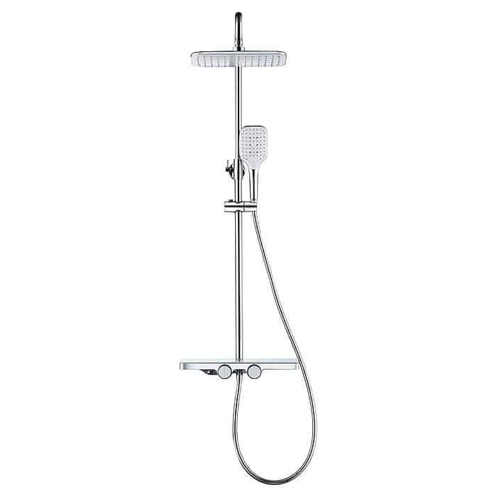 Exposed pipe shower system with tub filler - front - SC703 13 01 1