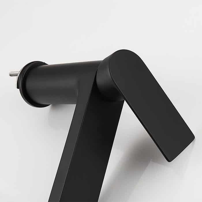 Matte black bathroom basin tap - B001 01-2