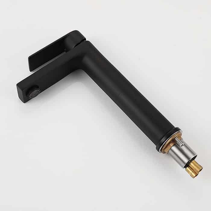 Matte black high rise basin tap- figure - B001 02