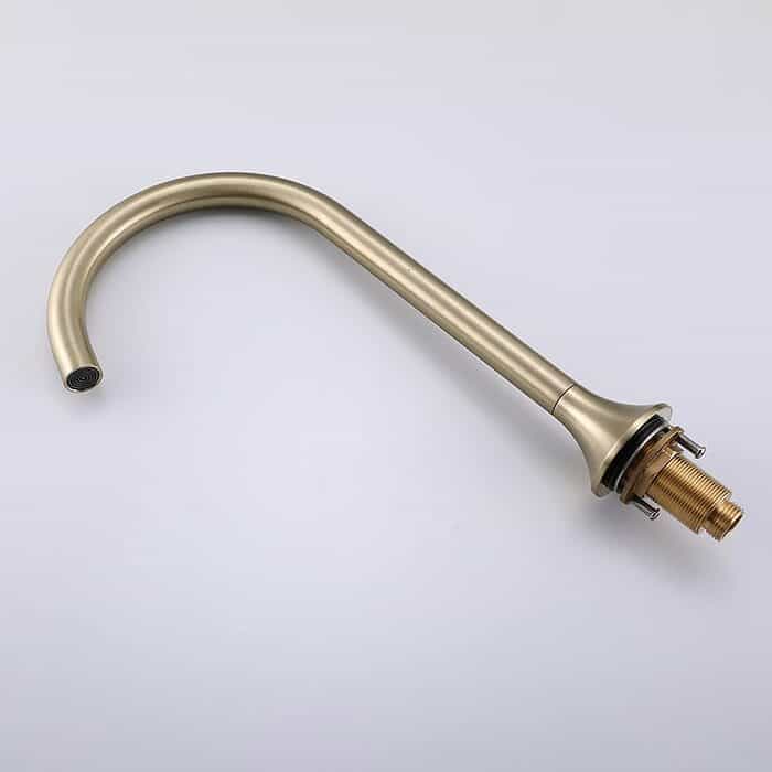 3 hole gold bathroom tap with lever handles -spout- B641 04