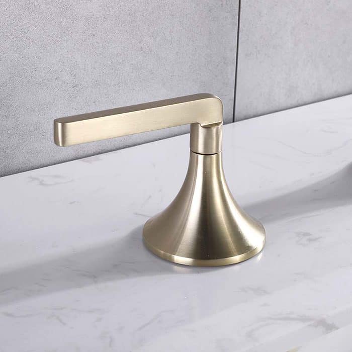 3 hole gold bathroom tap with lever handles -handle- B641 04