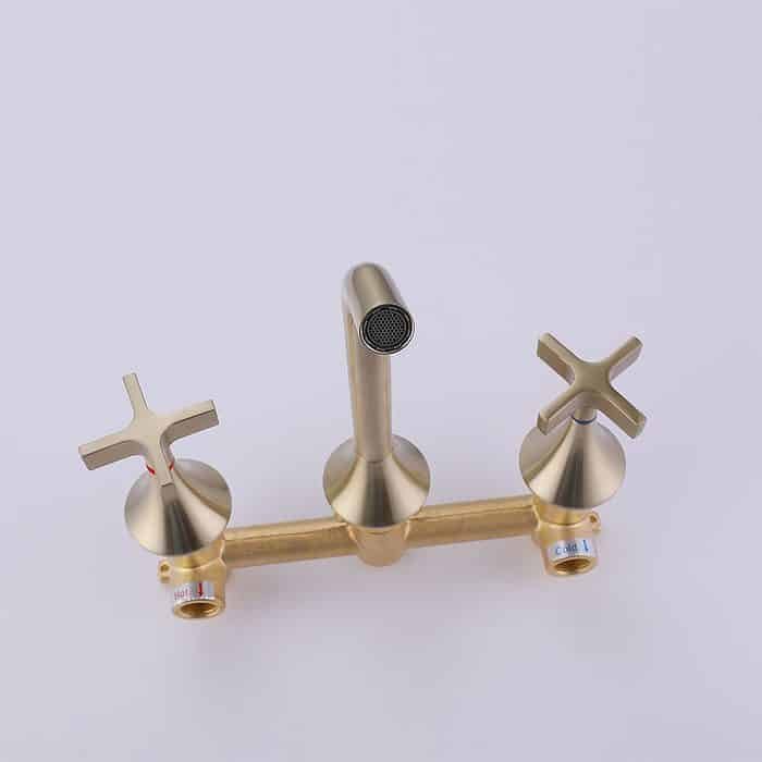 cross handle wall mounted brass basin tap -outlet- B670 06