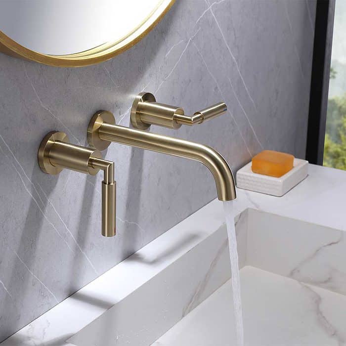 Wall mounted brass concealed basin mixer -water- B671 06