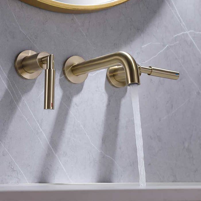 Wall mounted brass concealed basin mixer -waterflow- B671 06