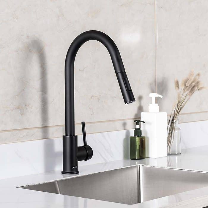 Single handle pull down contemporary kitchen faucet - K143 01