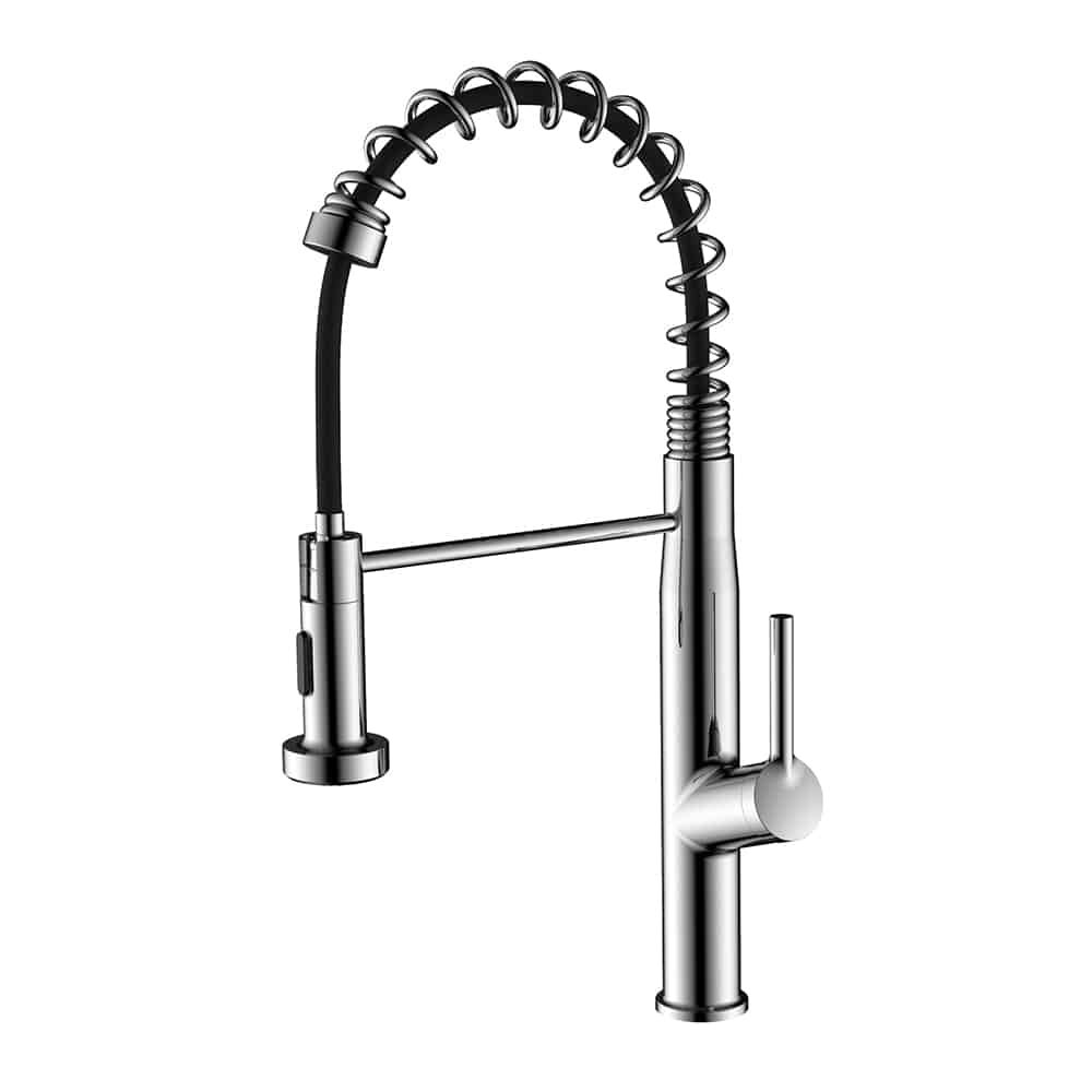 Deck mounted commercial coil kitchen faucet - chrome finish - K541 01 01 1