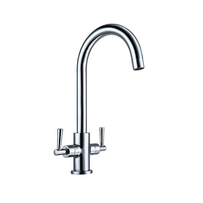 Chrome dual handles modern tall kitchen faucet - K629 11