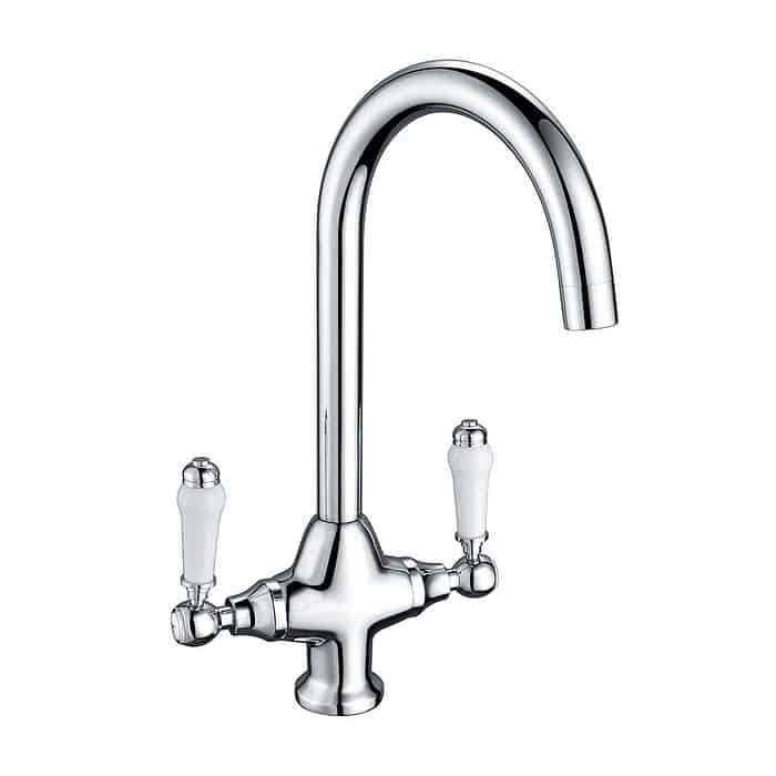 Double handles swivel hole traditional kitchen faucet