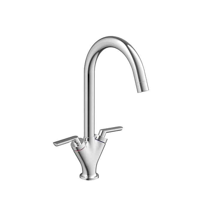 Hot and cold water kitchen swan neck tap - K631 11