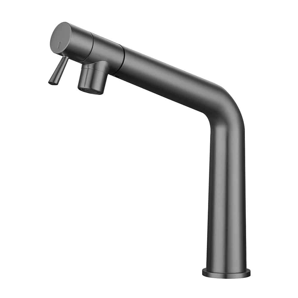 Single cold water short lever kitchen faucet - gunmetal finish - K703 05 45 1