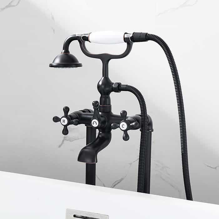 Retro ORB floor mounted bath shower - S125 04