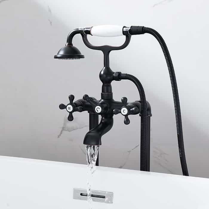 Retro ORB floor mounted bath shower -spout-figure-opening - S125 04