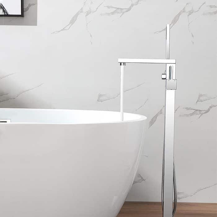 Square modern floor standing bath shower -figure- S128 23