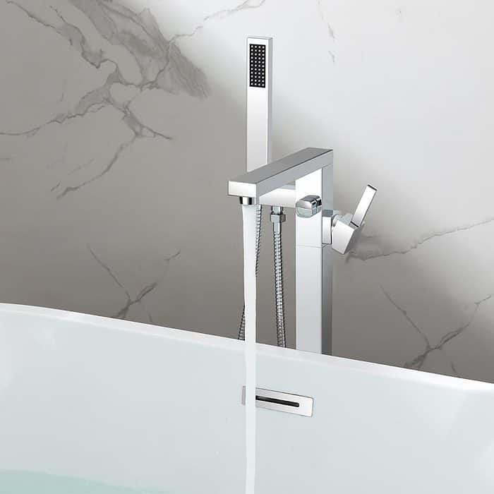 Square modern floor standing bath shower - S128 23