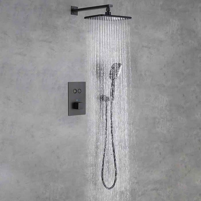 Thermostatic black concealed shower set -water- SC701 22