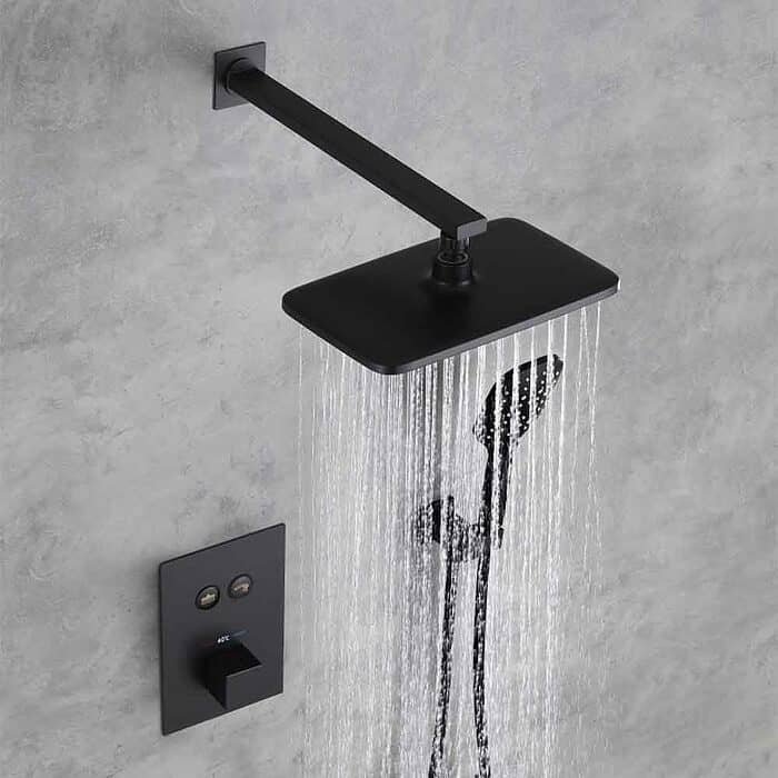 Thermostatic black concealed shower set -showerhead- SC701 22